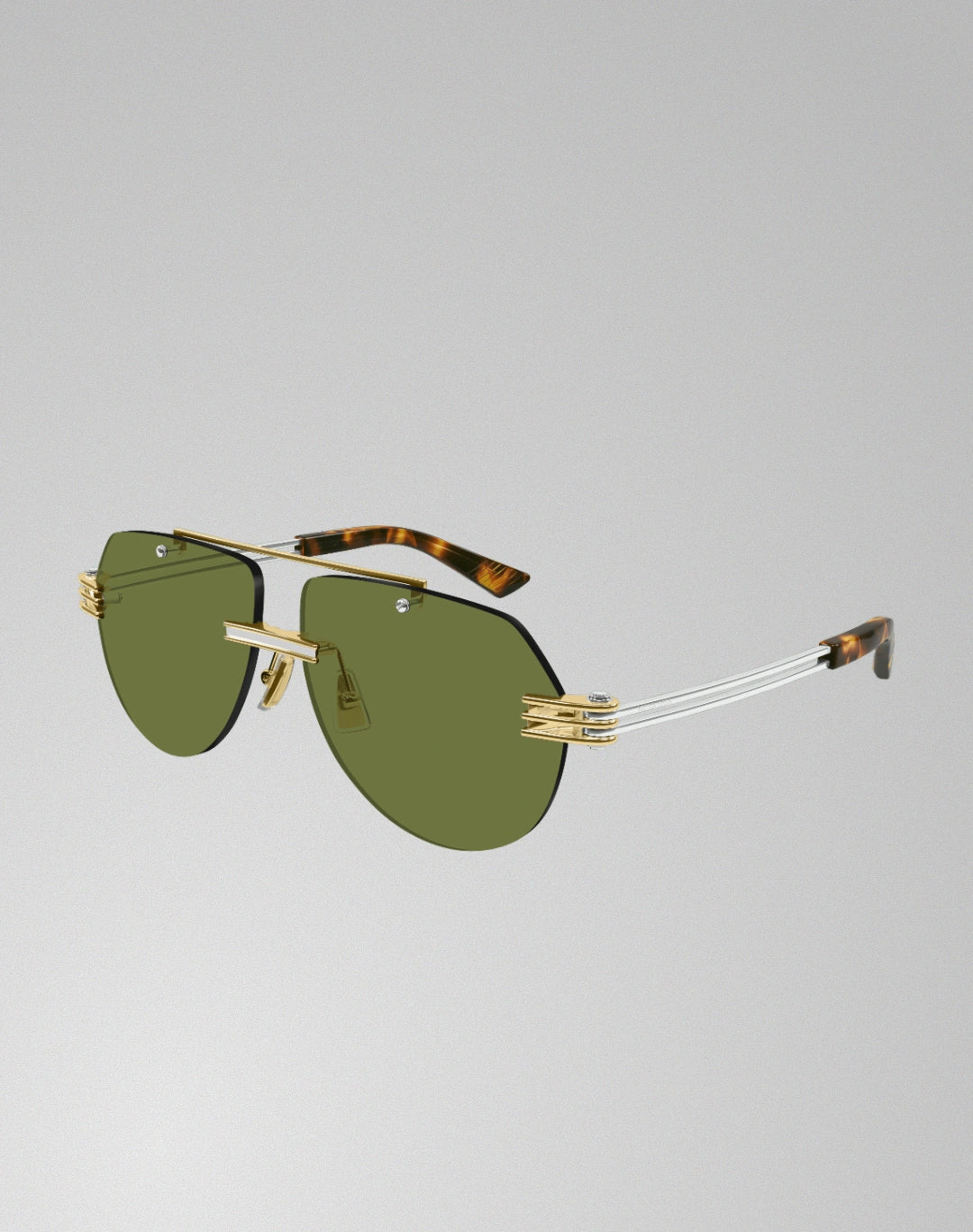 Bottega Veneta BV1342S-003 – Lunettes de soleil aviateur or (XL)