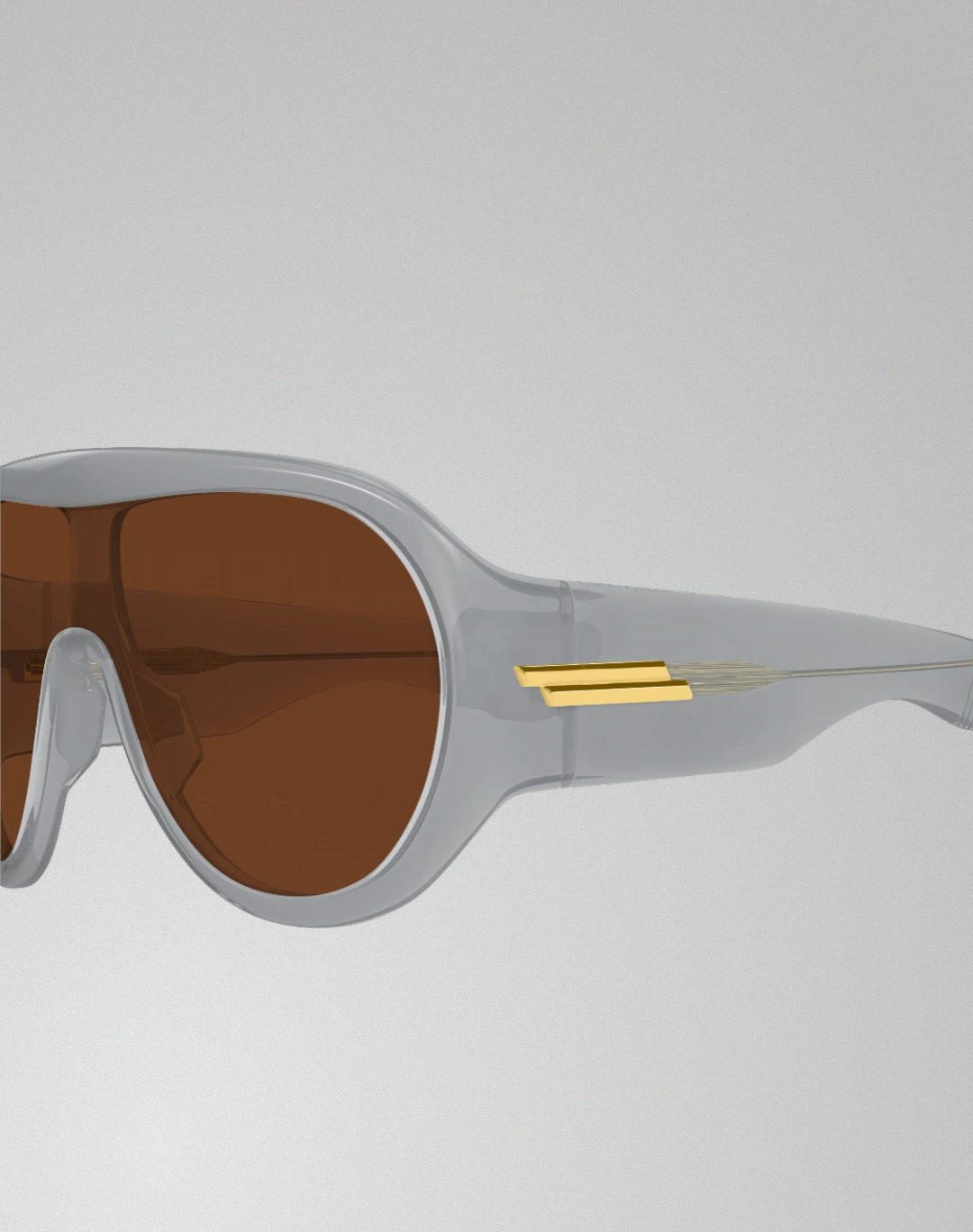 Bottega Veneta BV1345S-004 – Lunettes de soleil Masque gris (L)