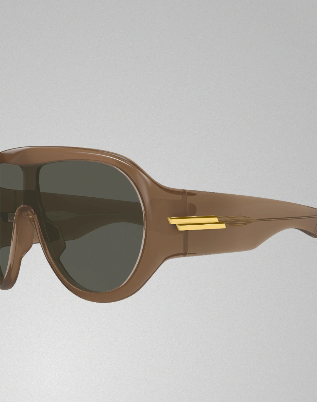 Bottega Veneta BV1345S-005 – Lunettes de soleil Masque brun (L)