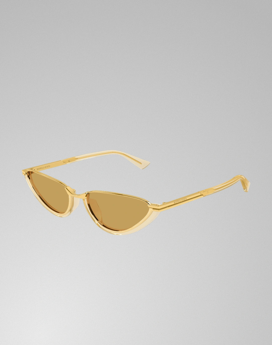 Bottega Veneta BV1346S-003 – Lunettes de soleil Œil-de-chat jaune (L)