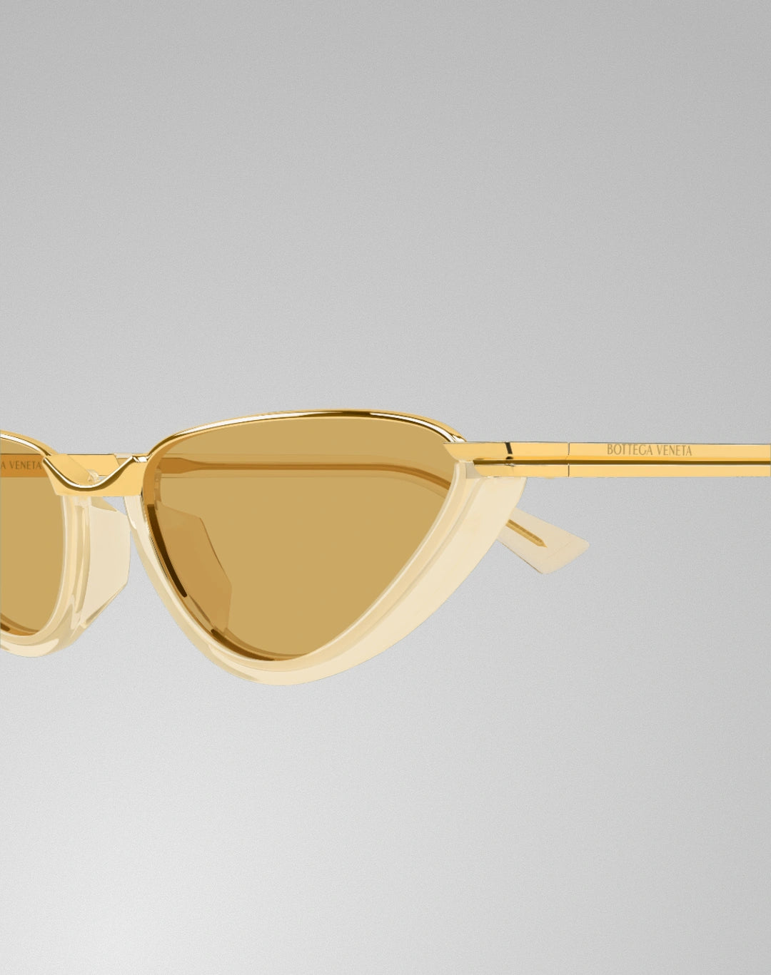 Bottega Veneta BV1346S-003 – Lunettes de soleil Œil-de-chat jaune (L)