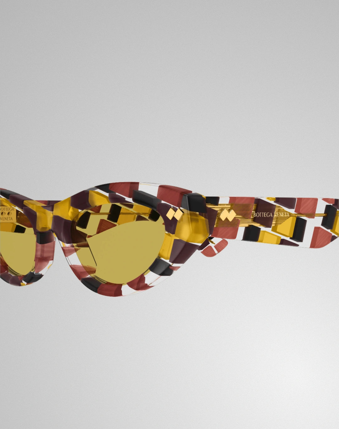 Bottega Veneta BV1350S-003 – Lunettes de soleil Œil-de-chat multicolor (M)