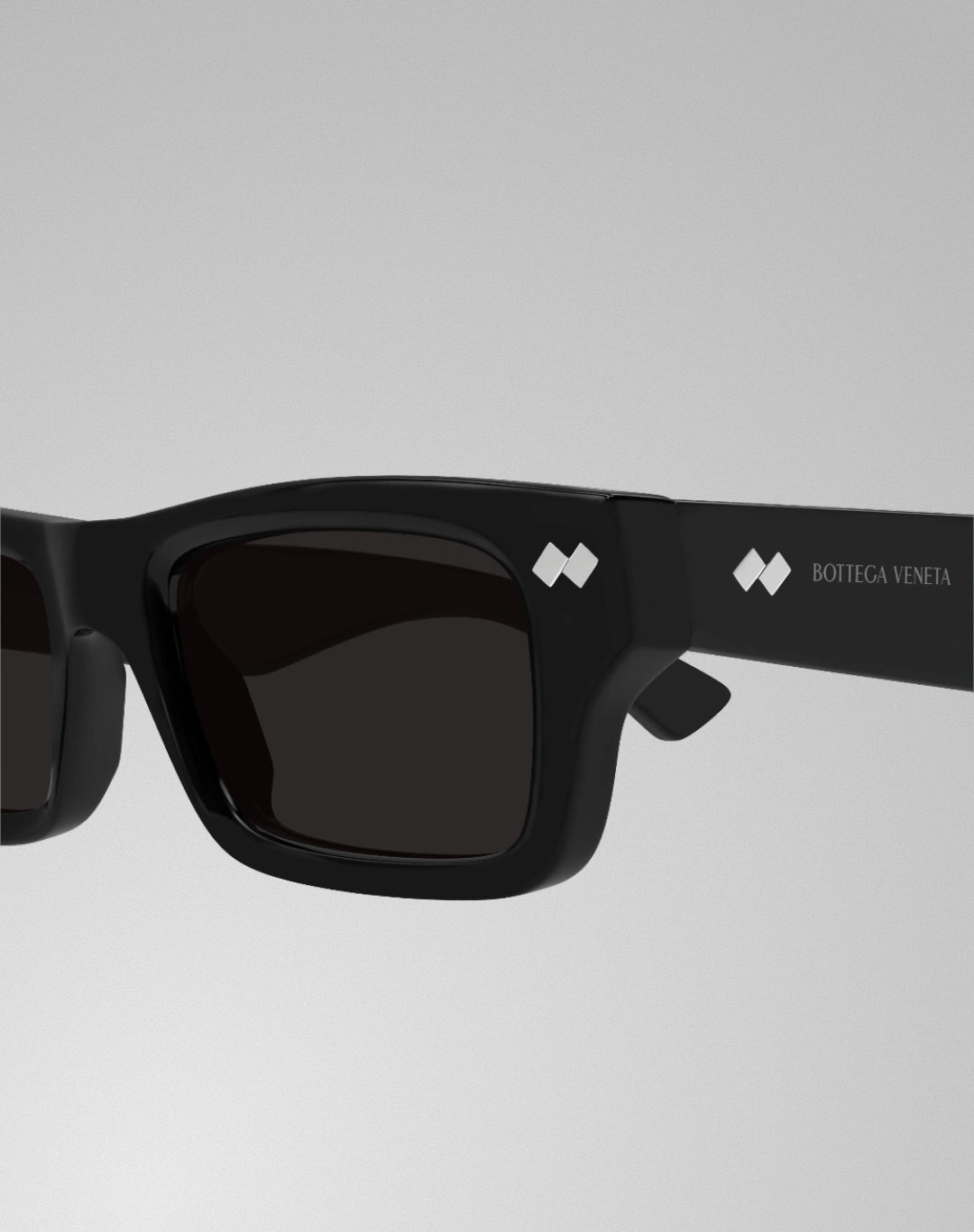 Bottega Veneta BV1351S-001 – Lunettes de soleil rectangulaire noir (M)