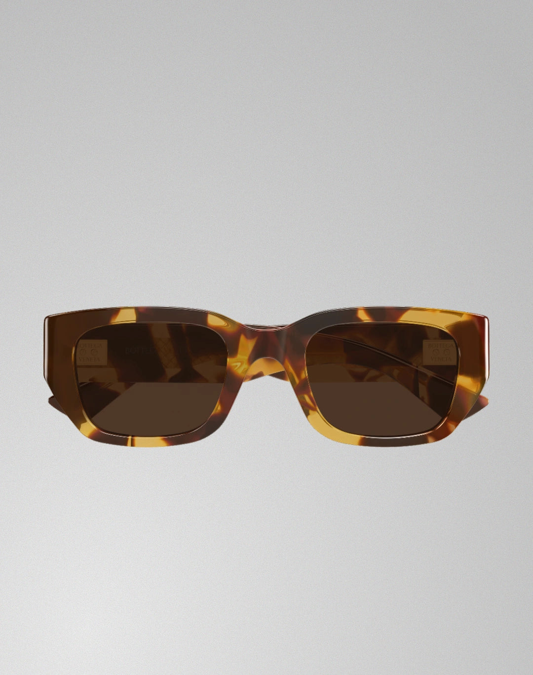 Bottega Veneta BV1400S-002 – Lunettes de soleil rectangulaire havane (M)