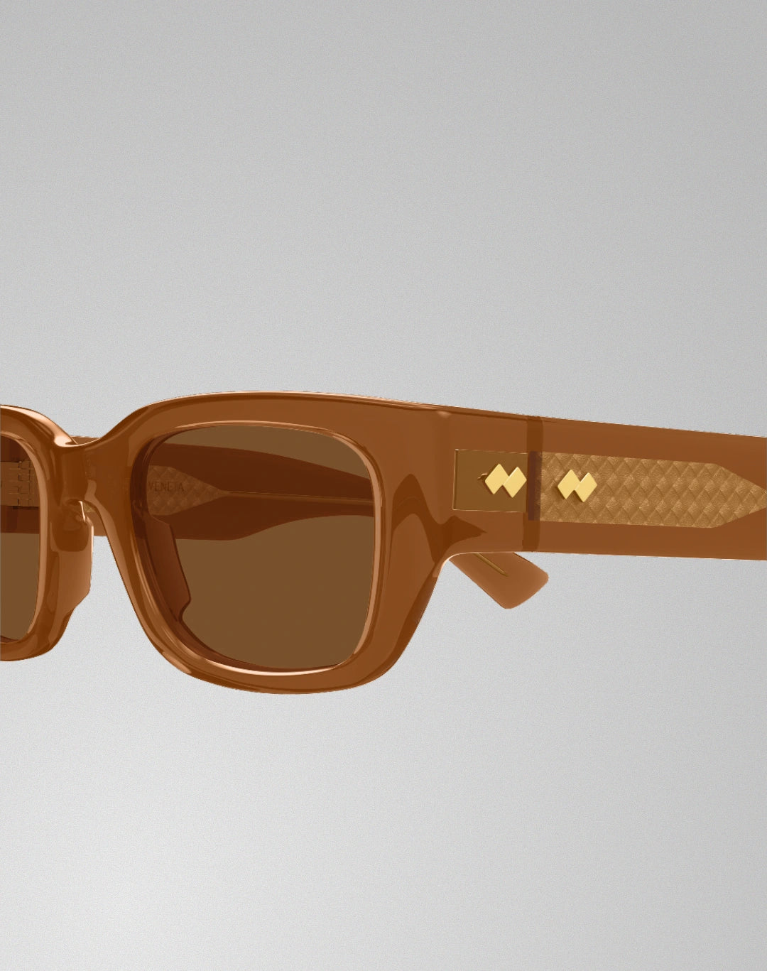 Bottega Veneta BV1400S-003 – Lunettes de soleil rectangulaire brun (M)