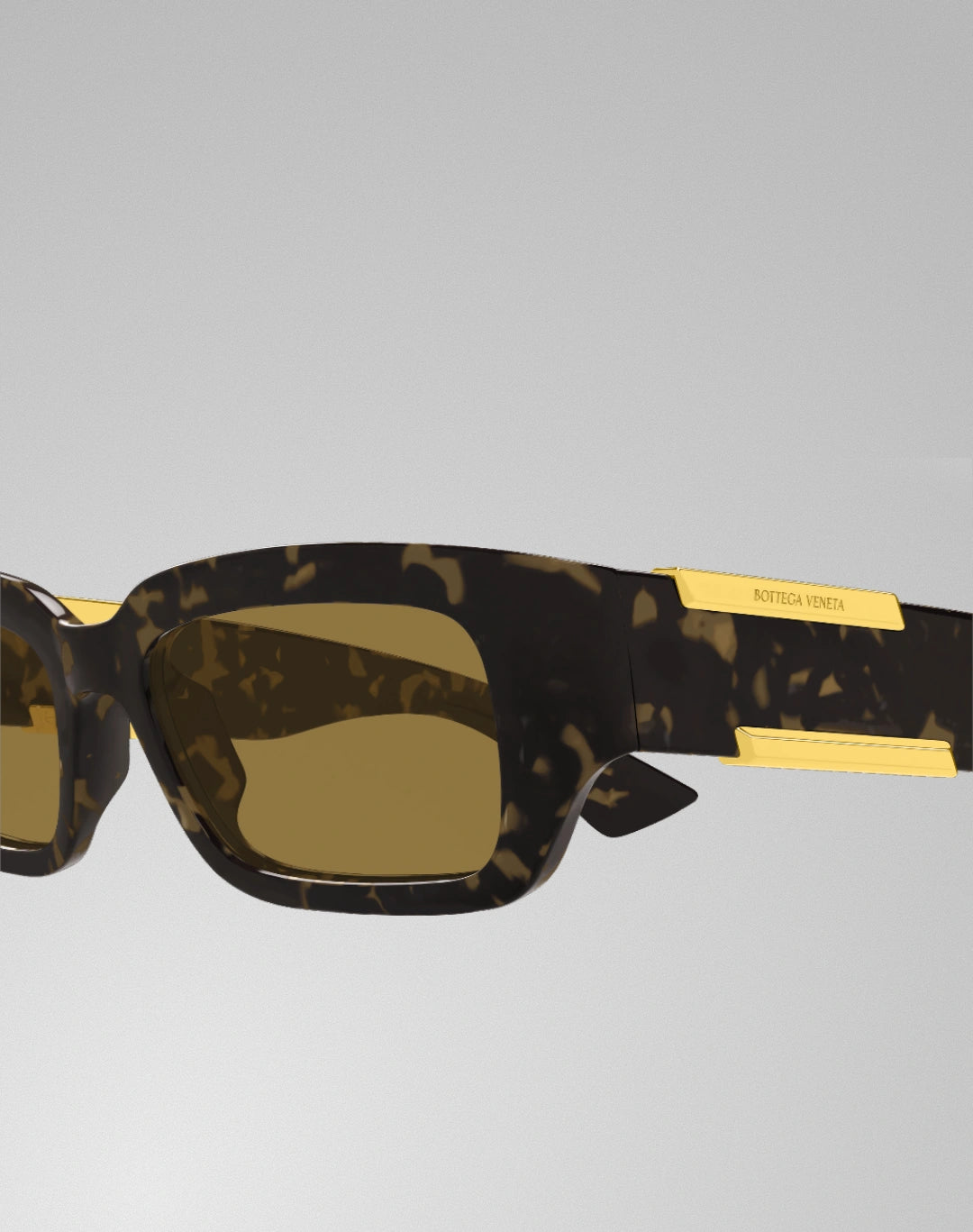 Bottega Veneta BV1406S-002 – Lunettes de soleil rectangulaire havane (M)