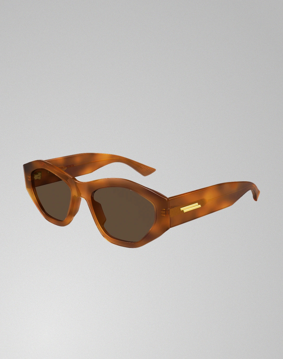 Bottega Veneta BV1408S-002 – Lunettes de soleil surdimensionnée havane (M)