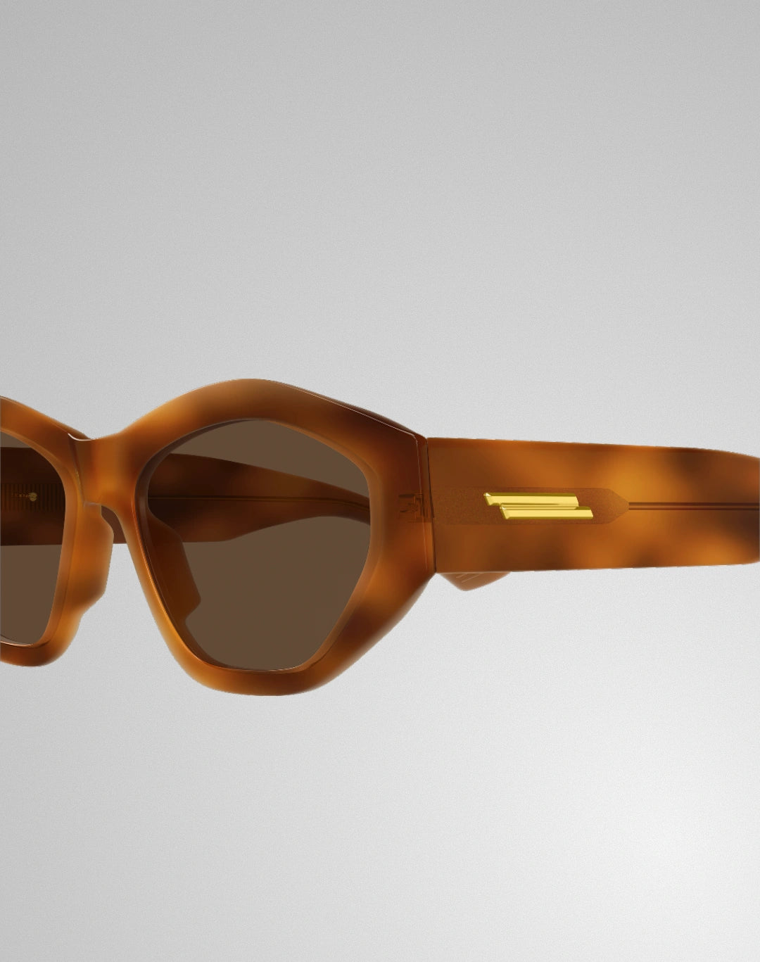 Bottega Veneta BV1408S-002 – Lunettes de soleil surdimensionnée havane (M)