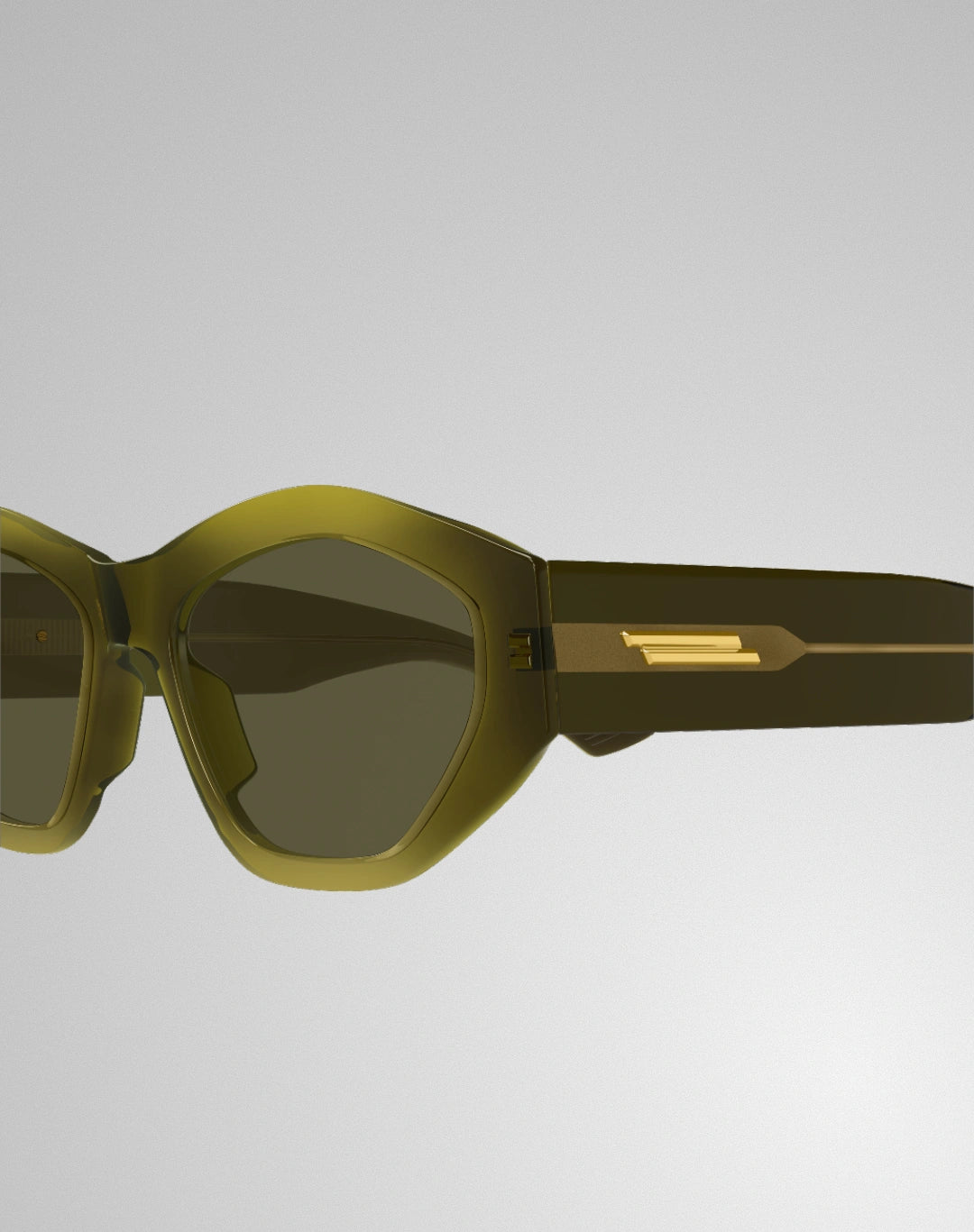 Bottega Veneta BV1408S-003 – Lunettes de soleil surdimensionnée vert (M)