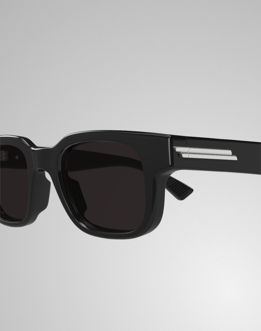 Bottega Veneta BV1411S-001 – Lunettes de soleil rectangulaire noir (M)