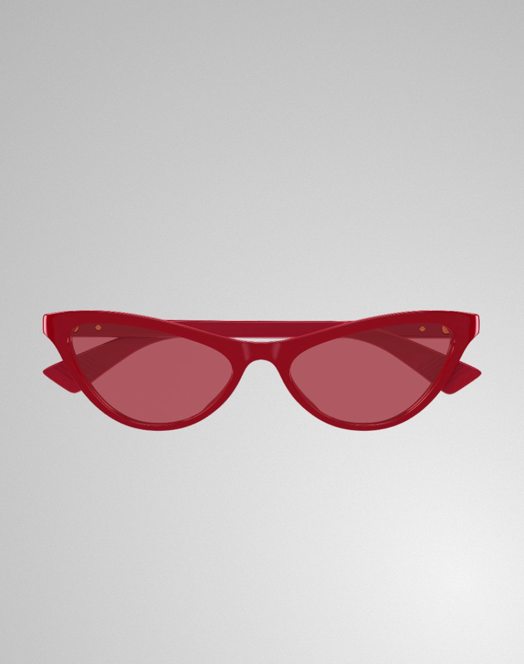 Bottega Veneta BV1414S-005 – Lunettes de soleil œil-de-chat rouge (M)