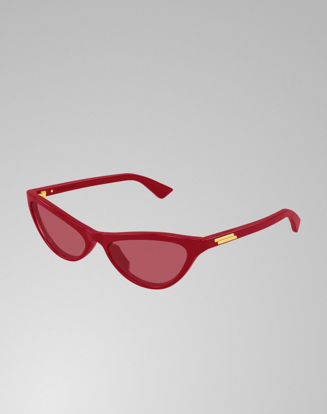 Bottega Veneta BV1414S-005 – Lunettes de soleil œil-de-chat rouge (M)