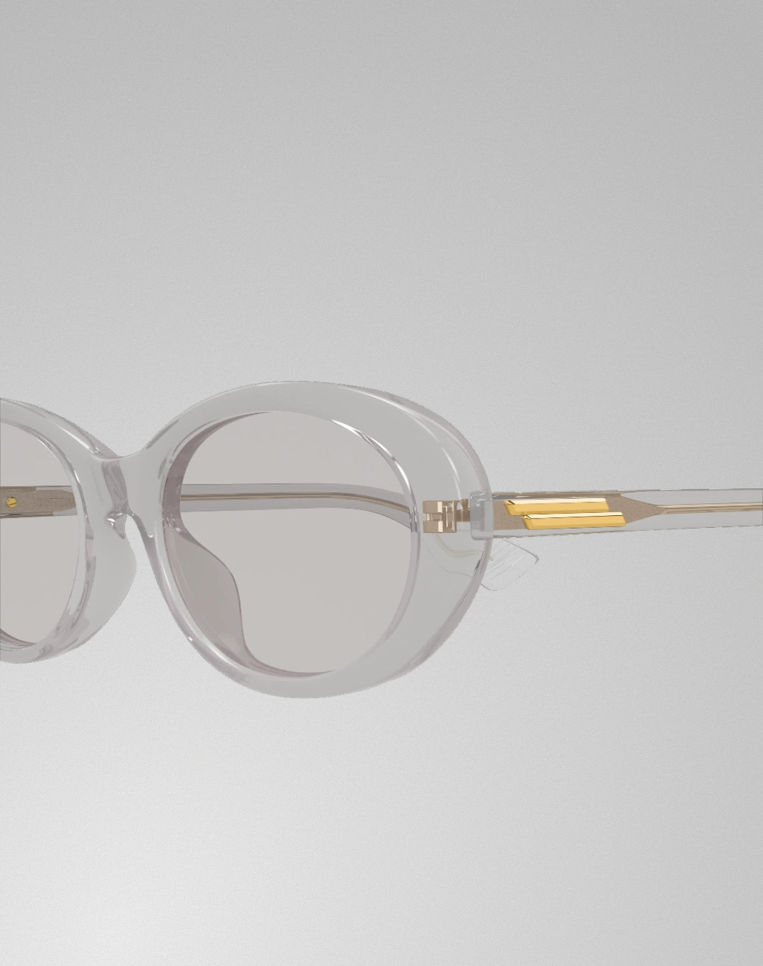 Bottega Veneta BV1415SK-003 – Lunettes de soleil ovale gris (M)