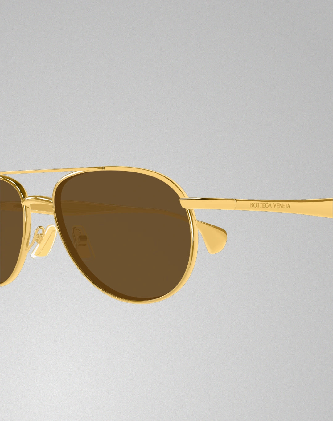 Bottega Veneta BV1419S-001 – Lunettes de soleil Aviateur or (XL)