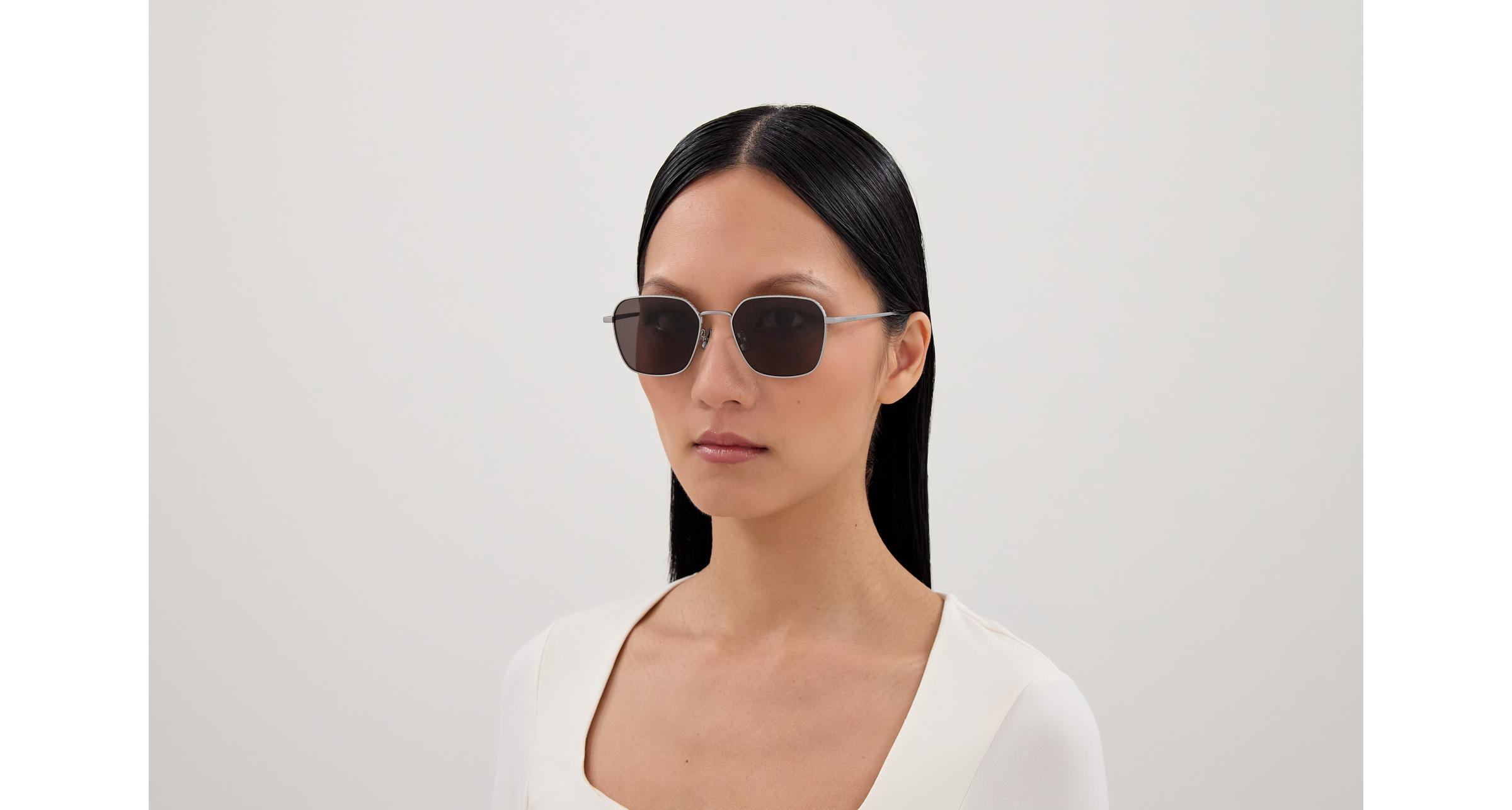 Bottega Veneta BV1422SA-002 – Lunettes de soleil Carrée argent (L)