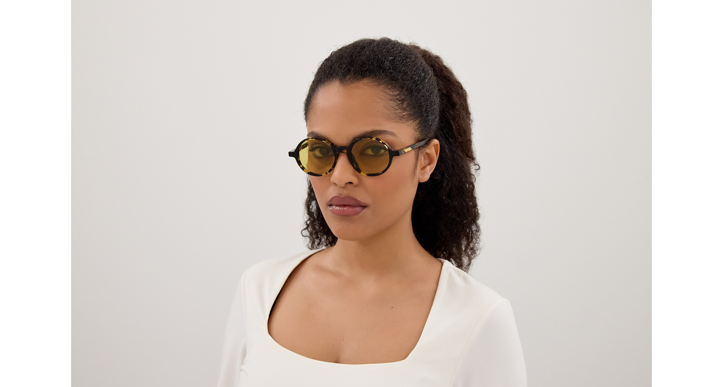 Bottega Veneta BV1430S-004 – Lunettes de soleil ronde gris (S)