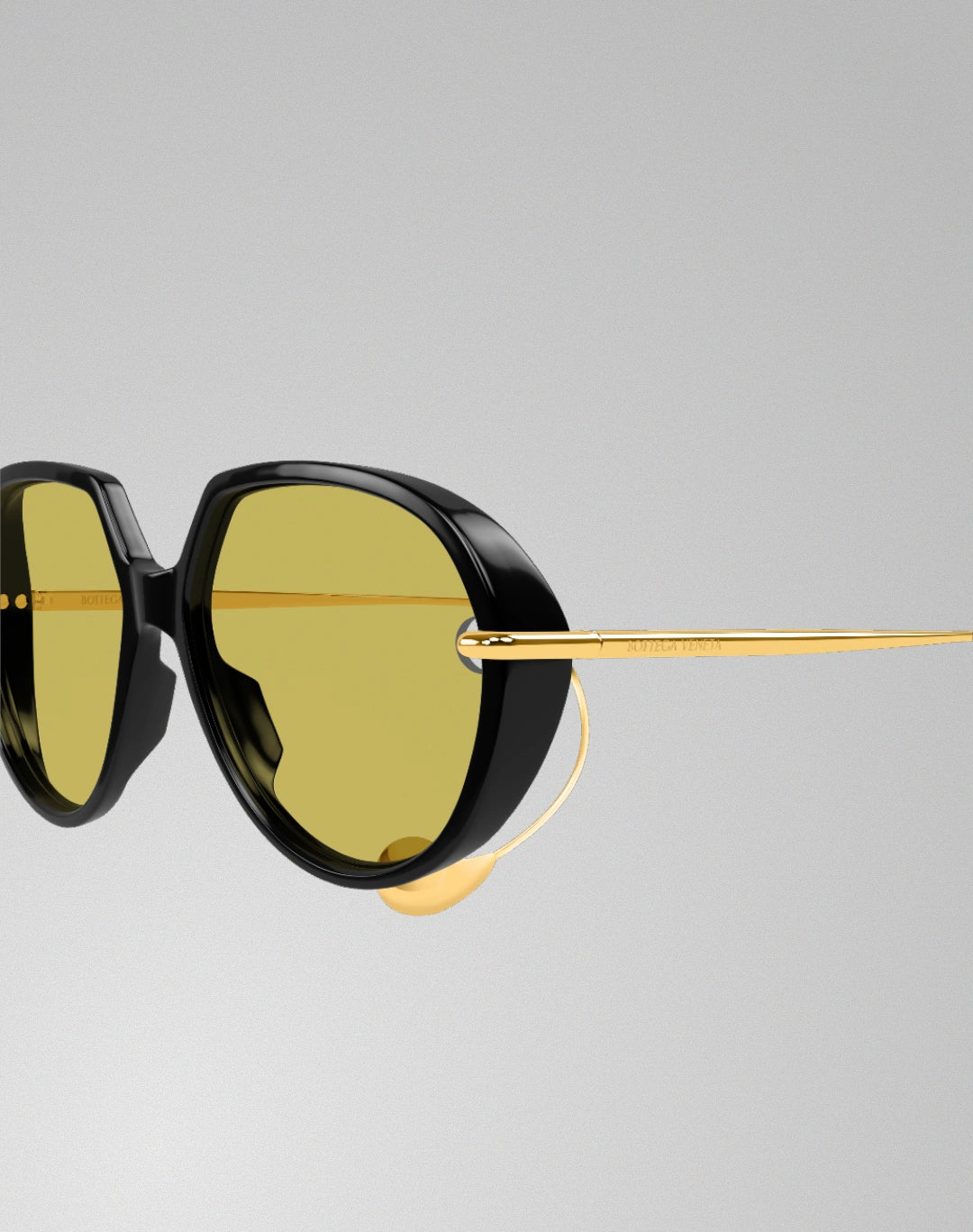 Bottega Veneta BV1436S-001 – Lunettes de soleil ronde noir (XL)