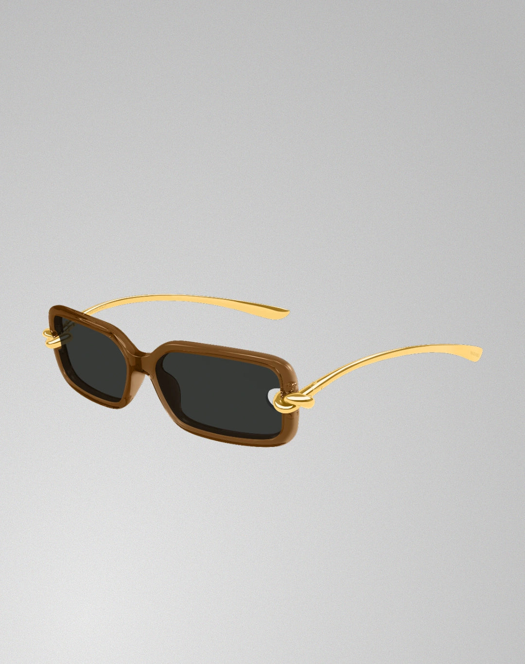 Bottega Veneta BV1439S-005 – Lunettes de soleil rectangulaire brun (L)