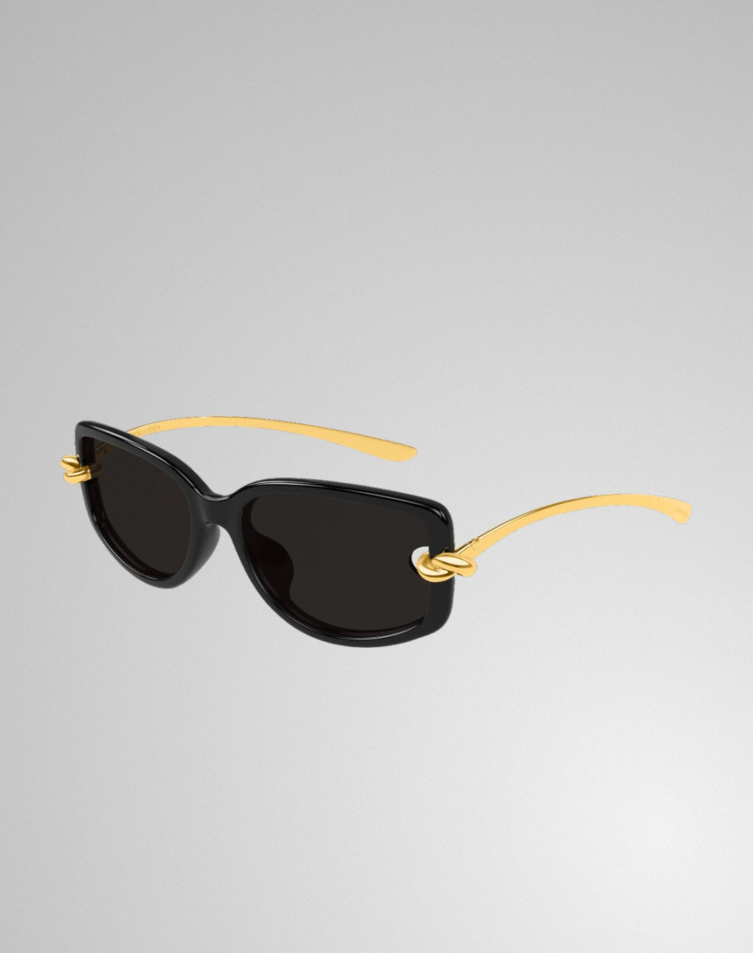 Bottega Veneta BV1440SA-001 – Lunettes de soleil rectangulaire noir (XL)