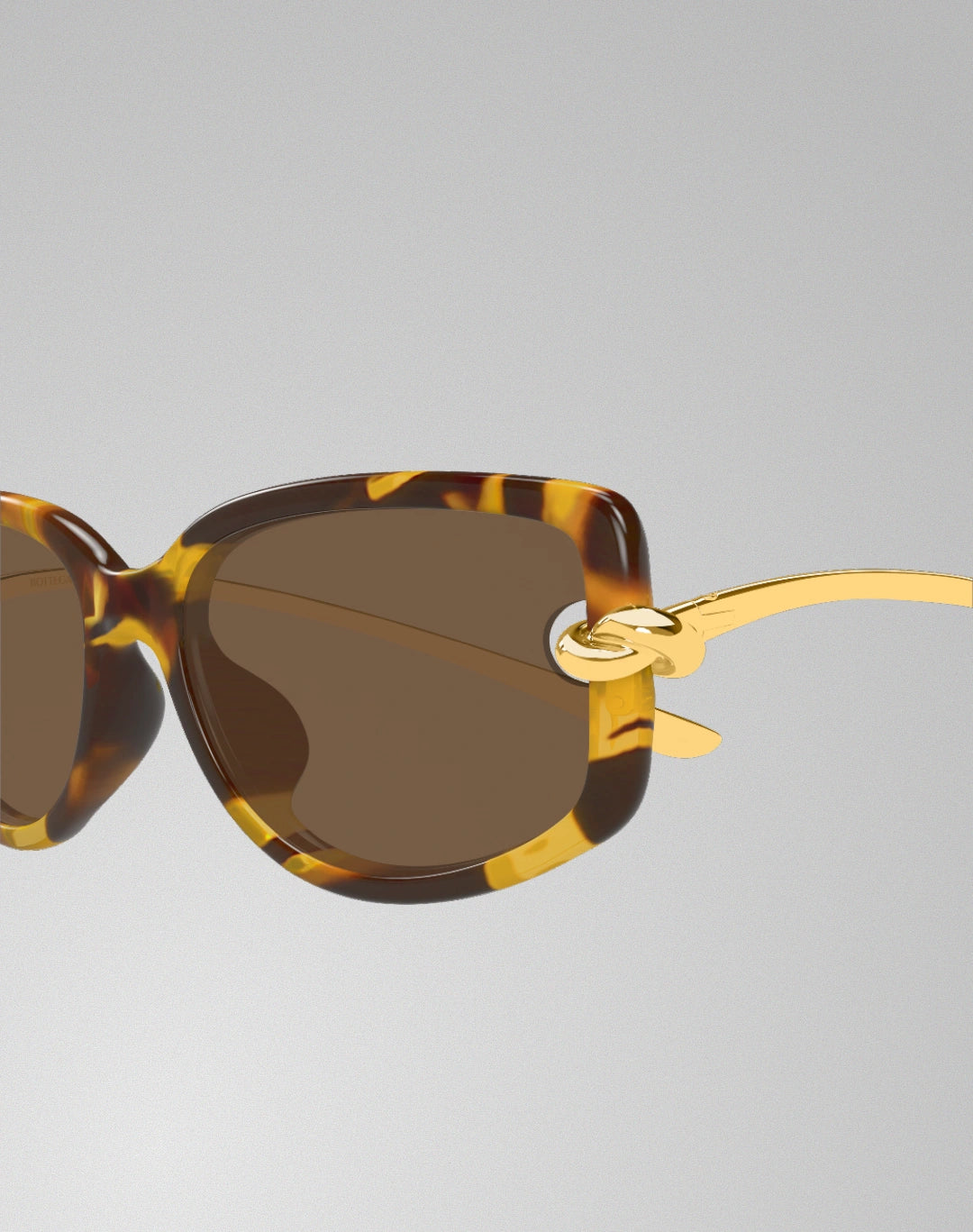 Bottega Veneta BV1440SA-002 – Lunettes de soleil rectangulaire havane (XL)