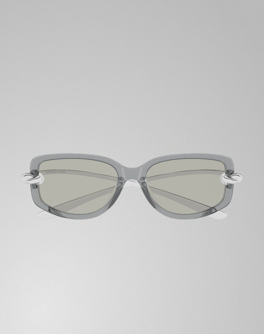 Bottega Veneta BV1440SA-004 – Lunettes de soleil rectangulaire gris (XL)