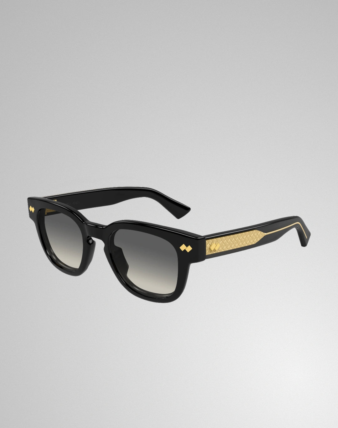 Bottega Veneta BV1441S-001 – Lunettes de soleil rectangulaire noir (S)