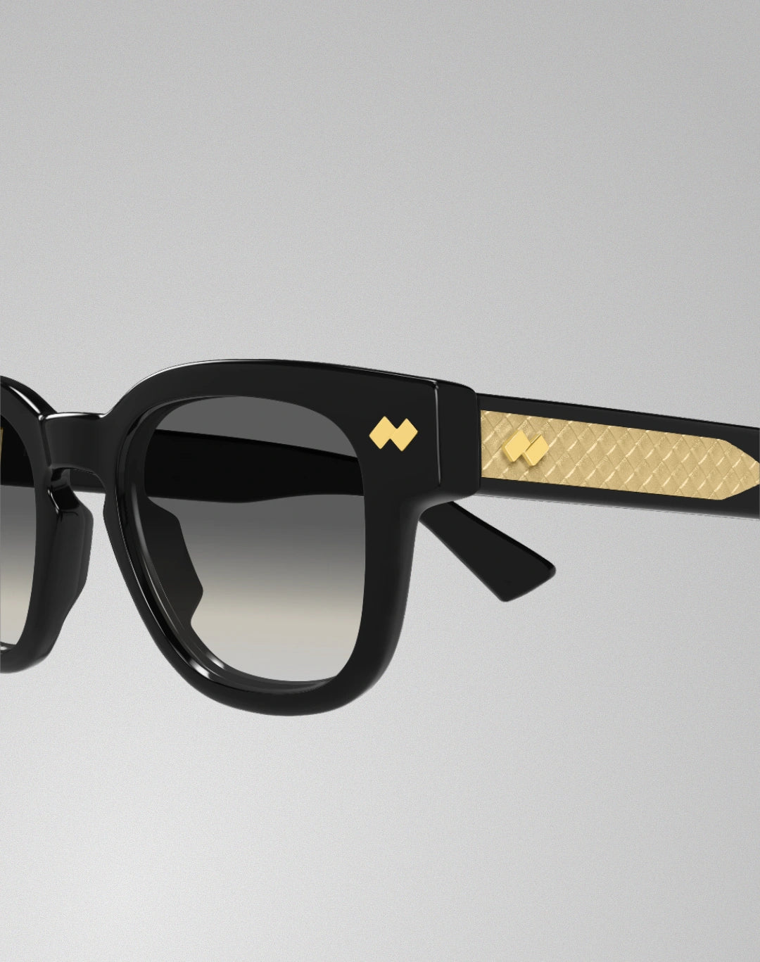 Bottega Veneta BV1441S-001 – Lunettes de soleil rectangulaire noir (S)