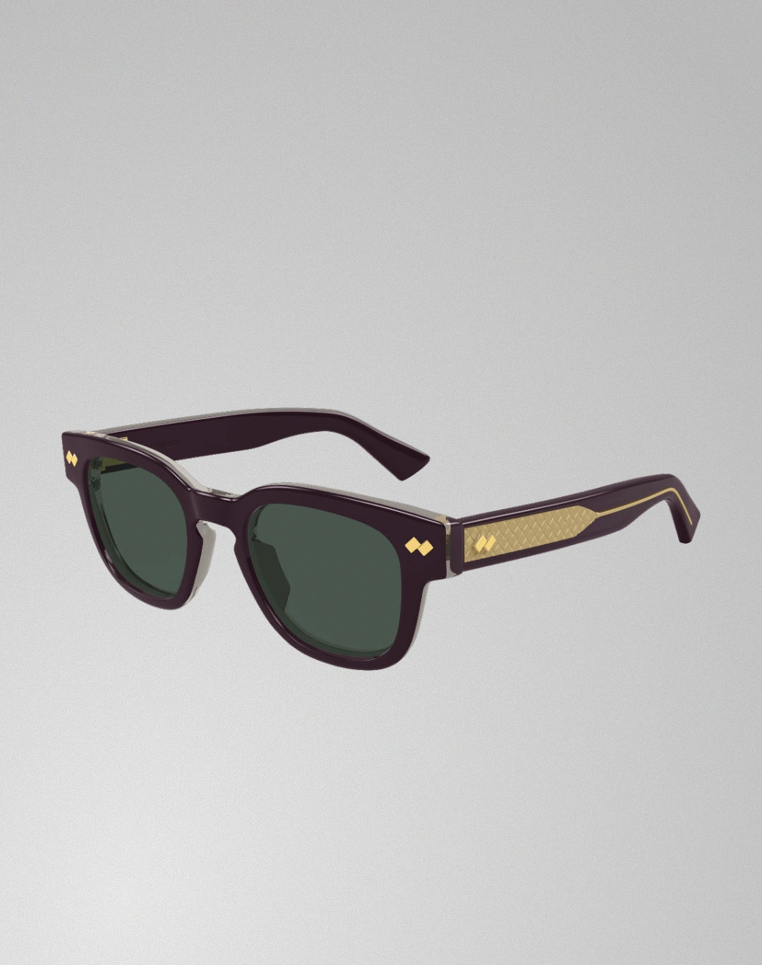 Bottega Veneta BV1441S-004 – Lunettes de soleil rectangulaire violet (S)