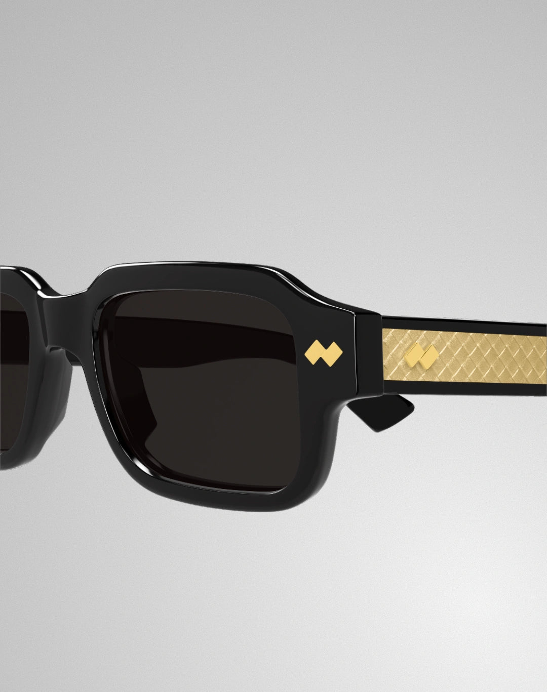 Bottega Veneta BV1442S-001 – Lunettes de soleil carrée noir (M)