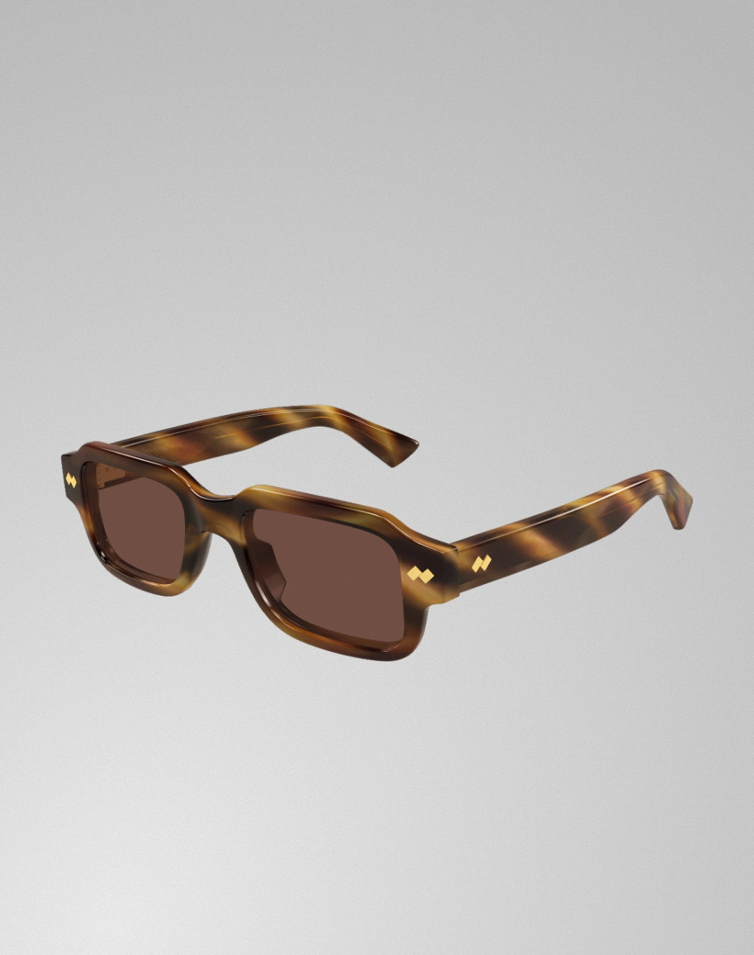 Bottega Veneta BV1442S-002 – Lunettes de soleil carrée havane (M)
