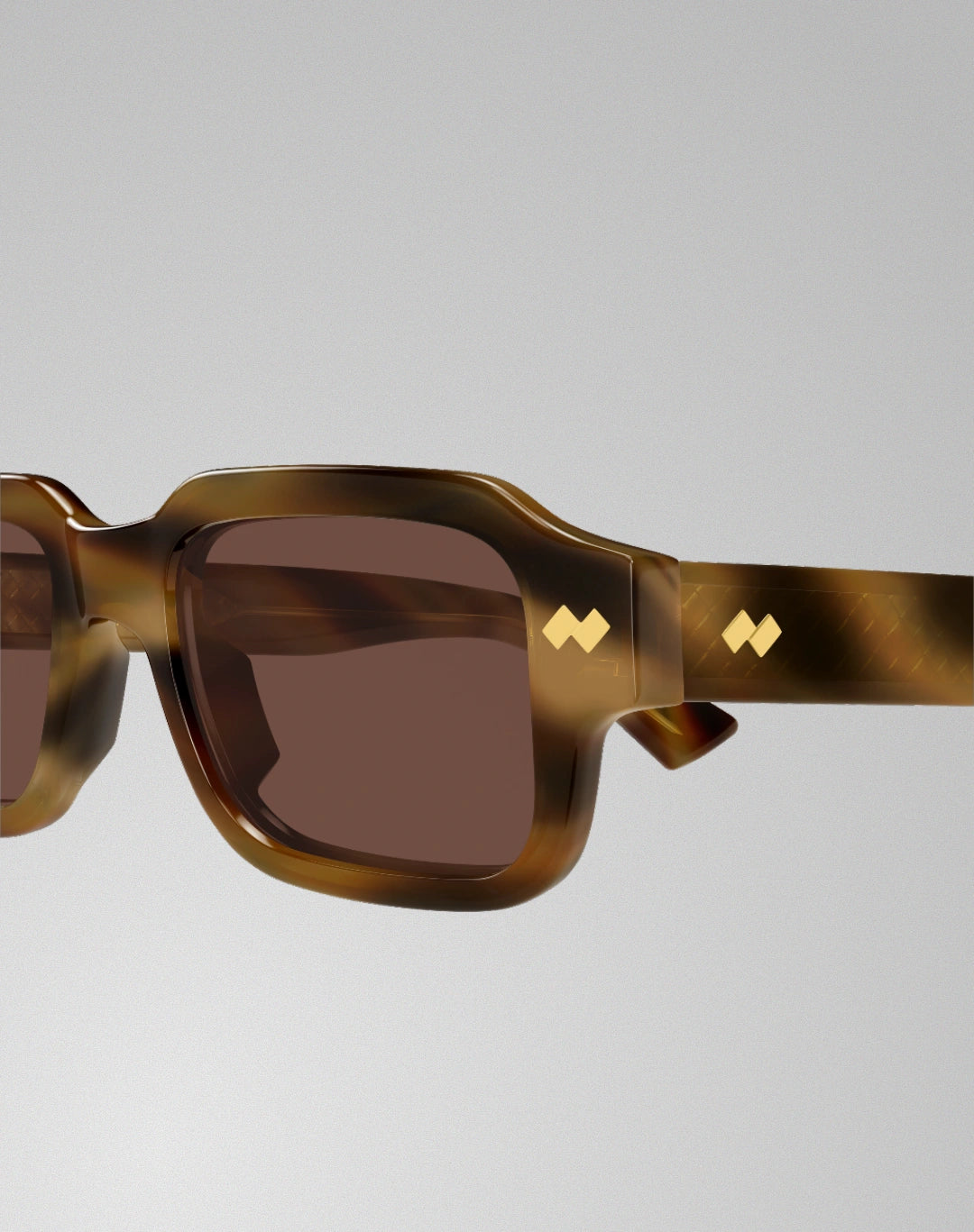 Bottega Veneta BV1442S-002 – Lunettes de soleil carrée havane (M)