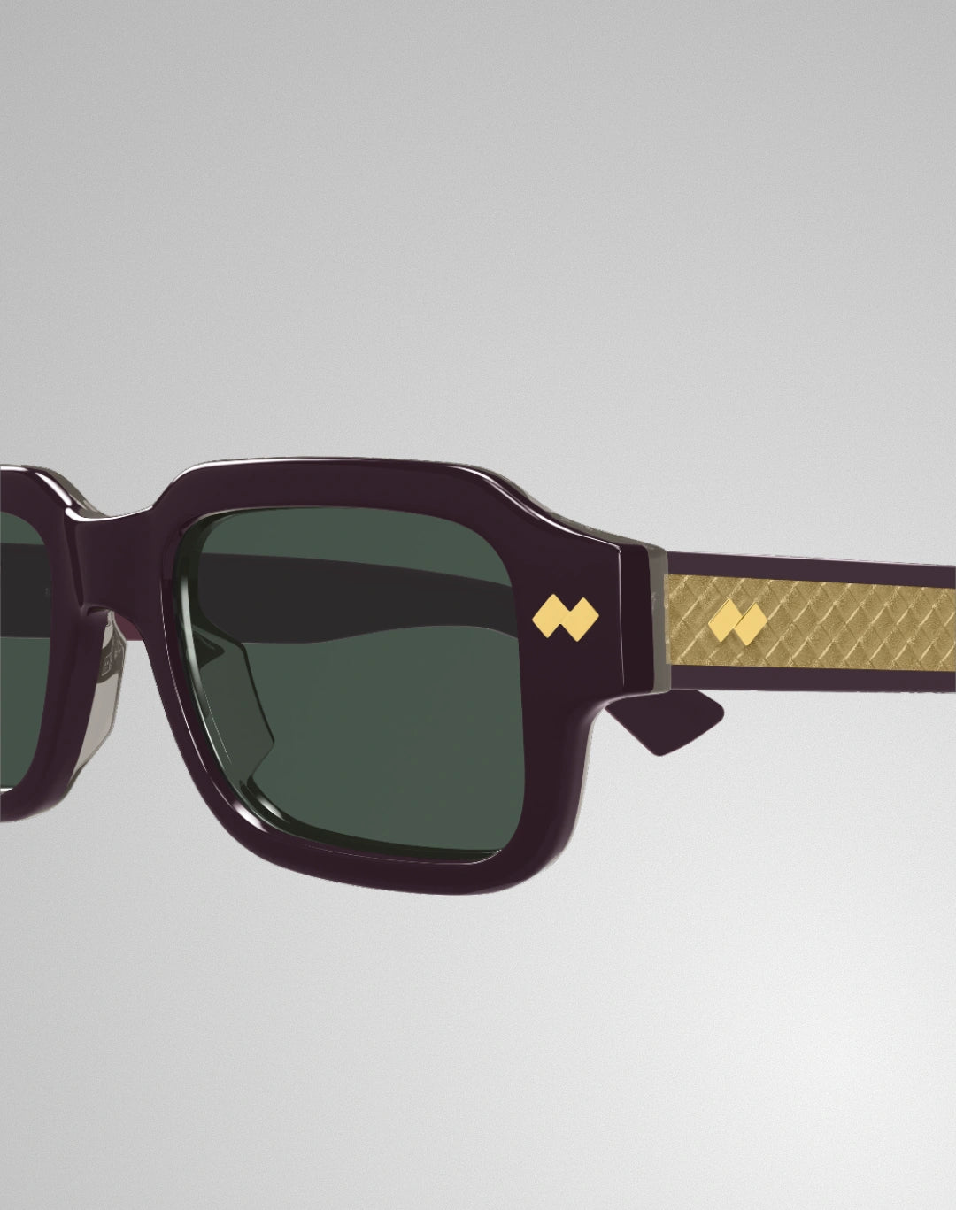 Bottega Veneta BV1442S-004 – Lunettes de soleil carrée violet (M)