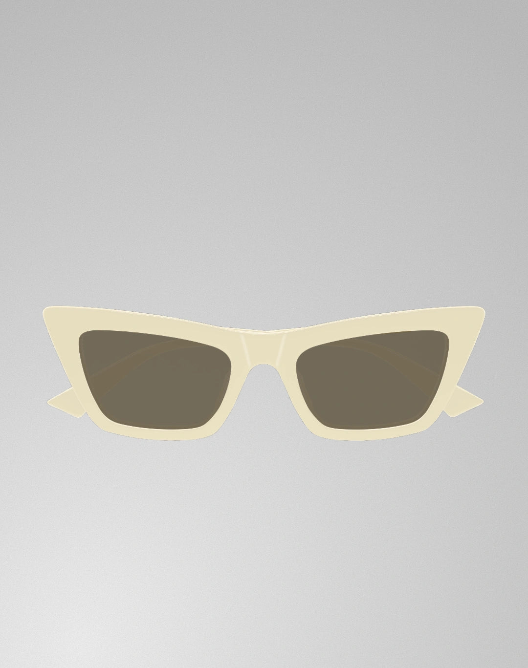 Bottega Veneta BV1446S-004 – Lunettes de soleil oeil de chat beige (M)