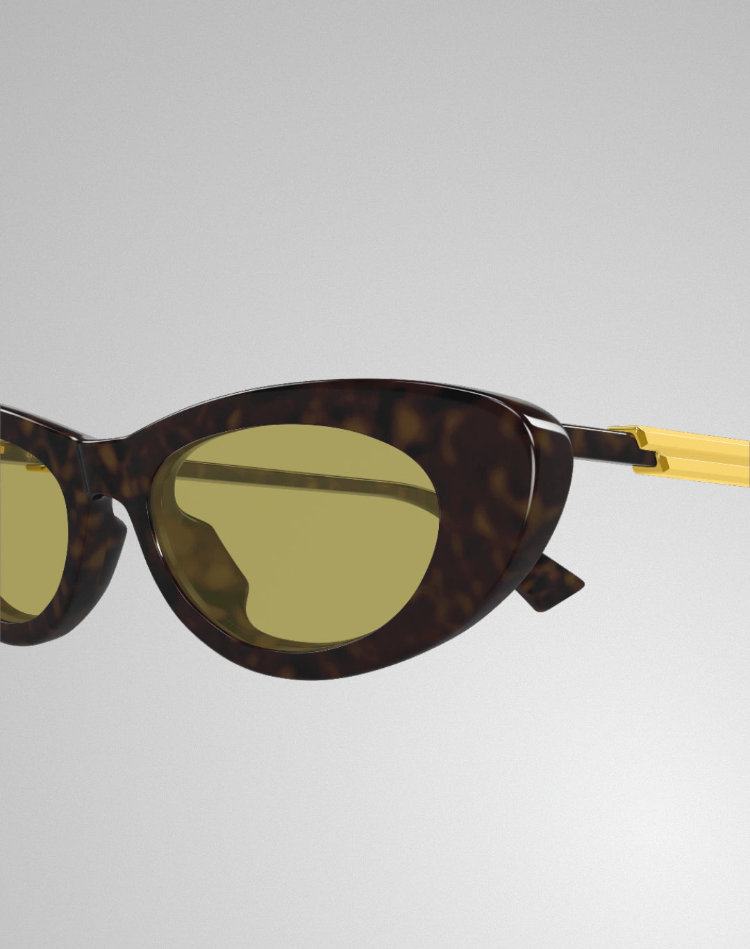 Bottega Veneta BV1447S-002 – Lunettes de soleil ovale havane (S)