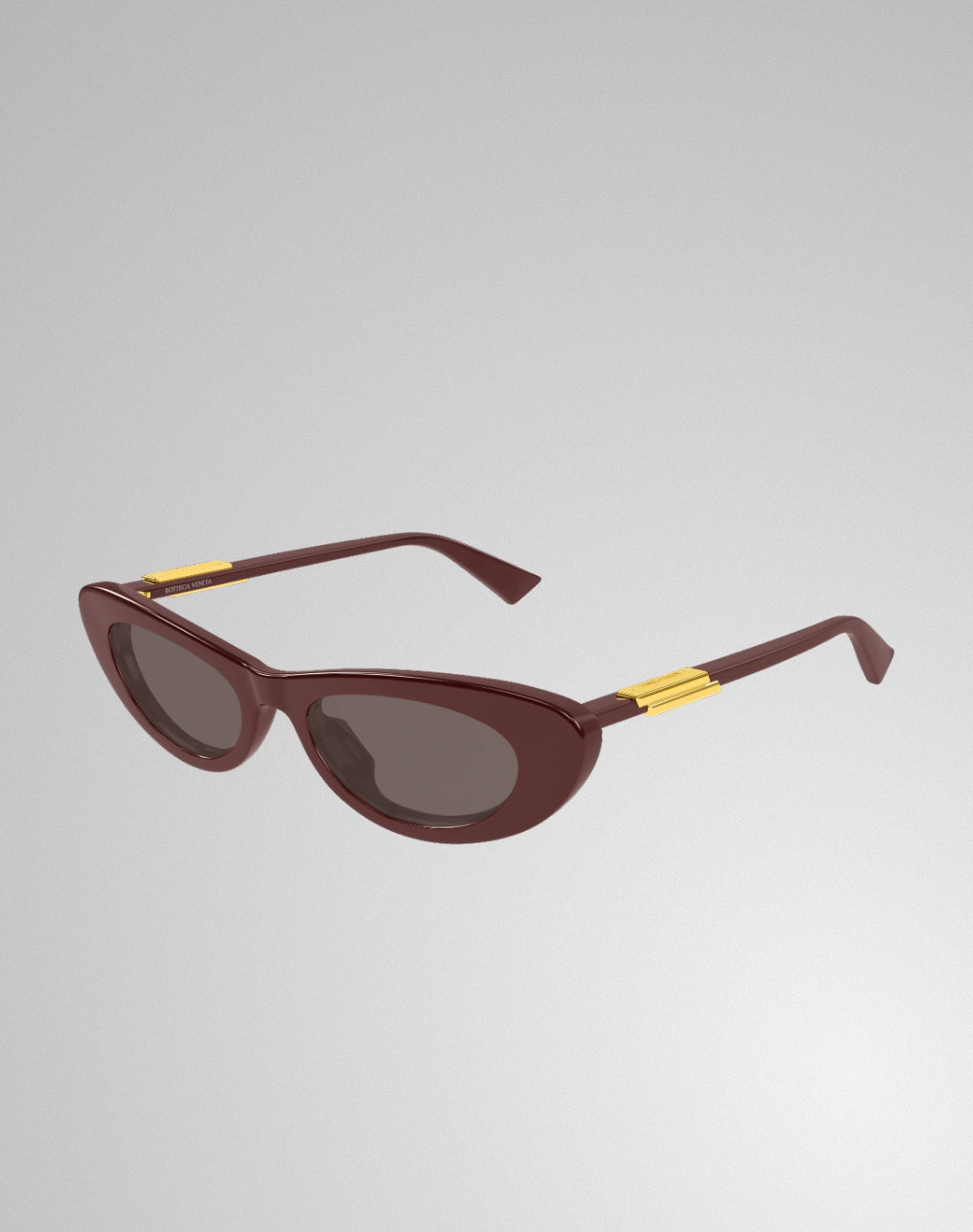 Bottega Veneta BV1447S-003 – Lunettes de soleil ovale bordeaux (S)