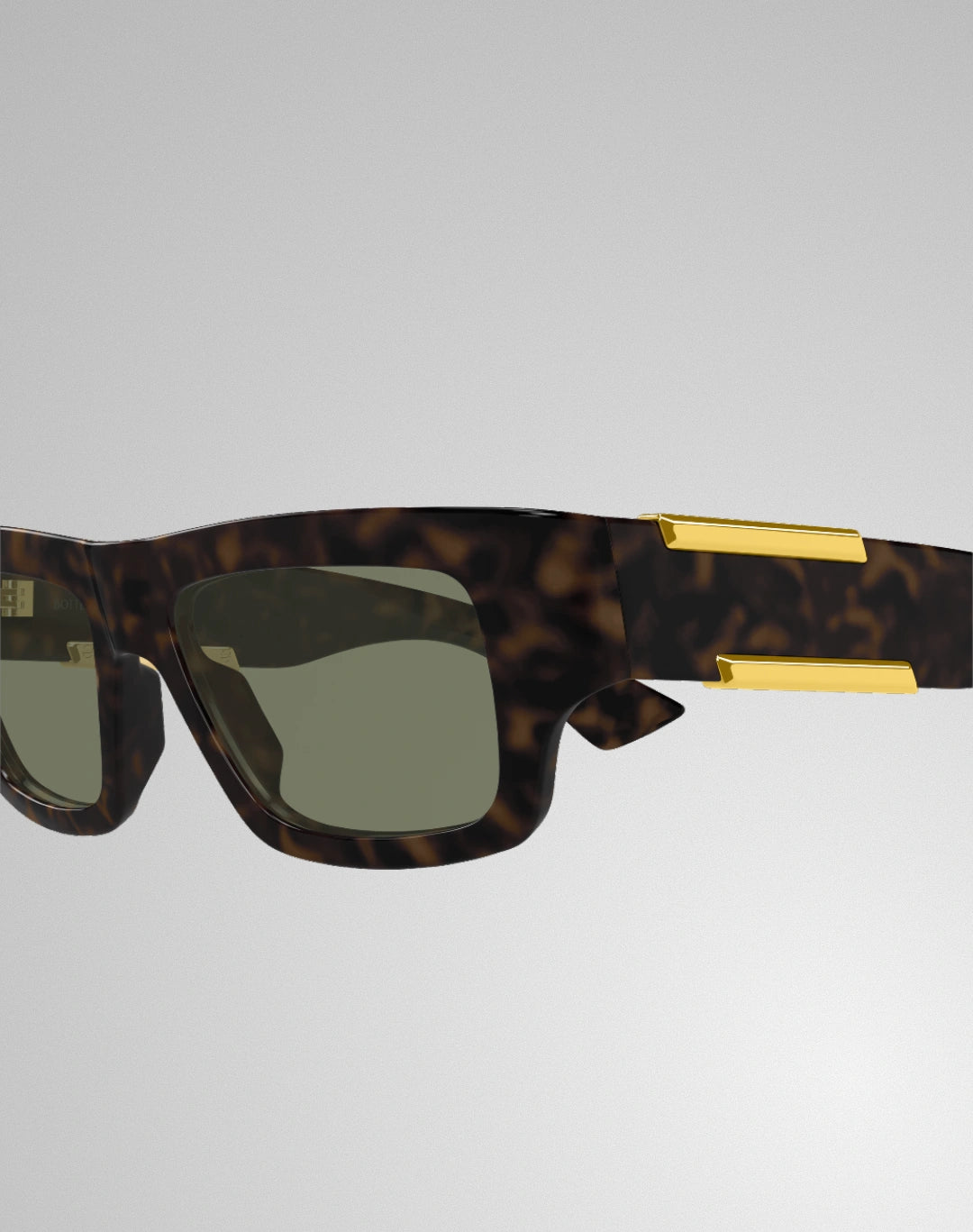Bottega Veneta BV1452S-002 – Lunettes de soleil rectangulaire havane (M)