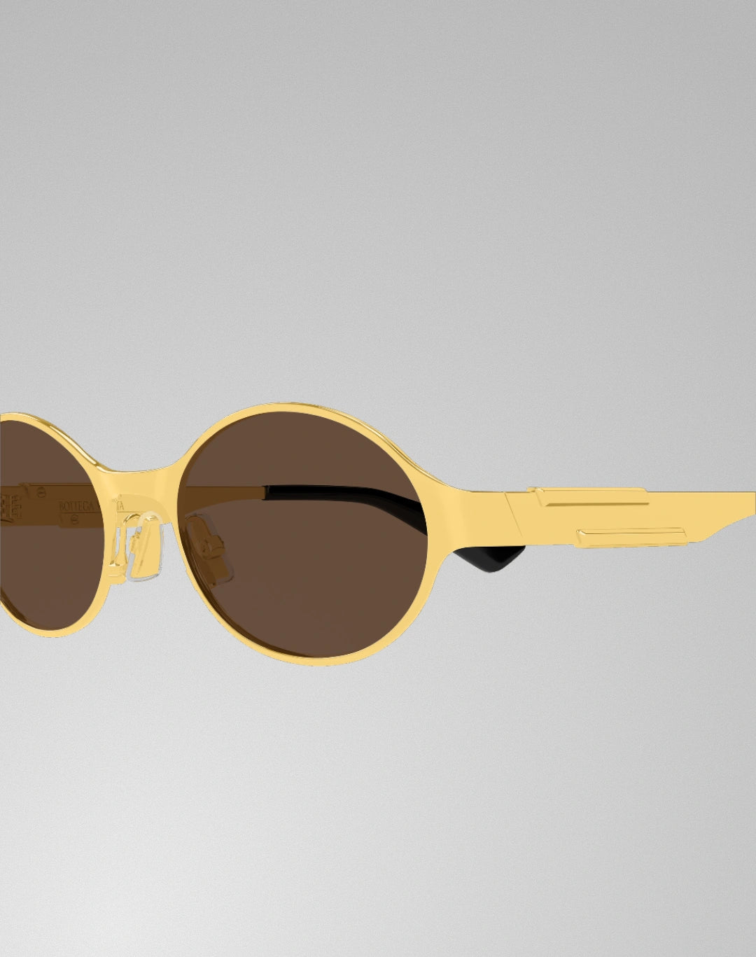 Bottega Veneta BV1456S-001 – Lunettes de soleil ovale or (L)