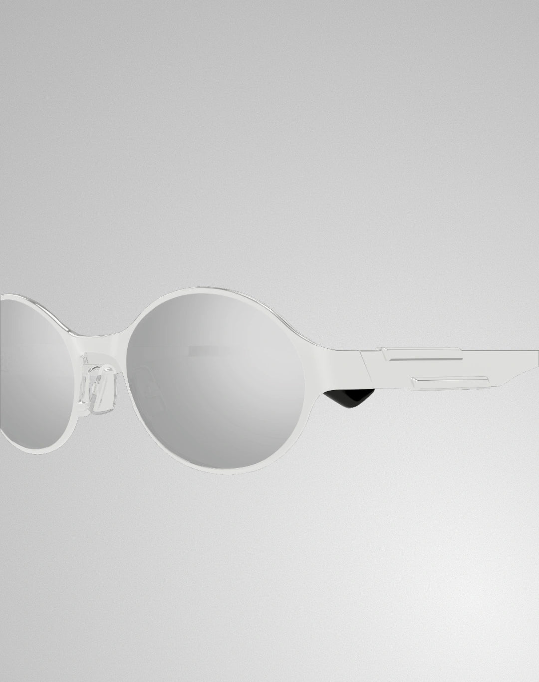 Bottega Veneta BV1456S-003 – Lunettes de soleil ovale argent (L)