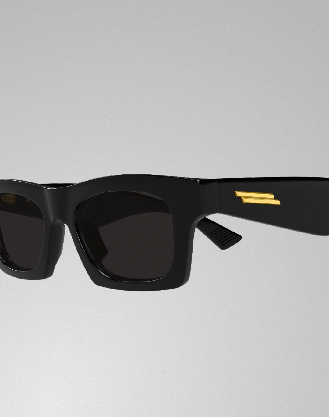 Bottega Veneta BV1457S-001 – Lunettes de soleil rectangulaire noir (M)