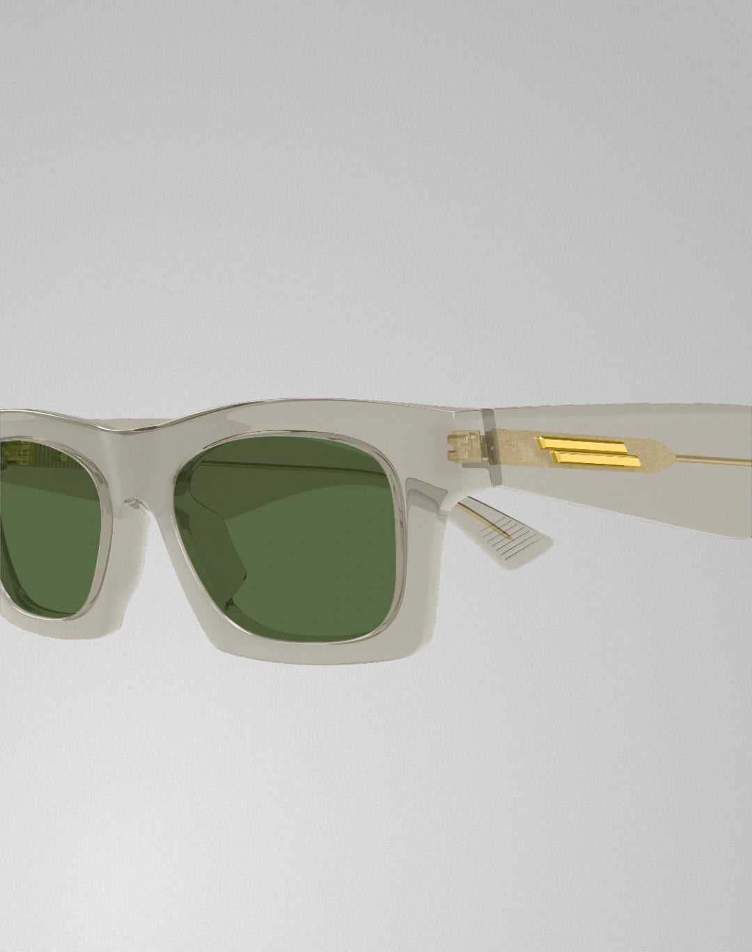 Bottega Veneta BV1457S-004 – Lunettes de soleil rectangulaire beige (M)