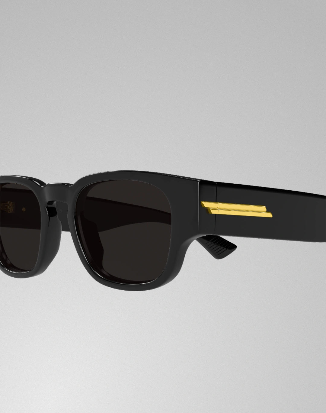 Bottega Veneta BV1460S-001 – Lunettes de soleil rectangulaire noir (M)