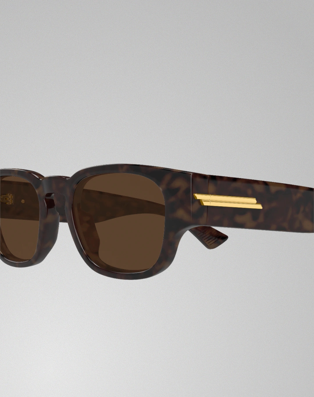 Bottega Veneta BV1460S-002 – Lunettes de soleil rectangulaire havane (M)