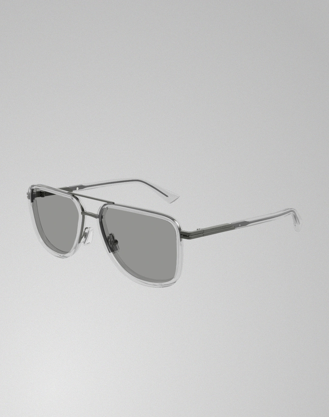 Bottega Veneta BV1463S-004 – Lunettes de soleil caravane argent (XL)