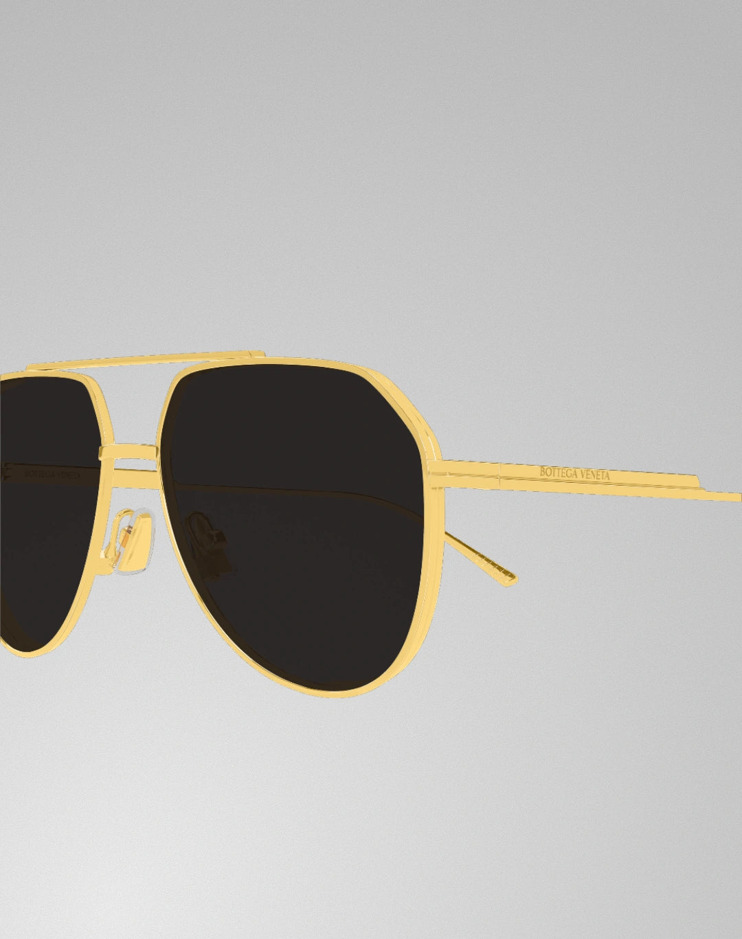 Bottega Veneta BV1465S-001 – Lunettes de soleil pilote or (XL)