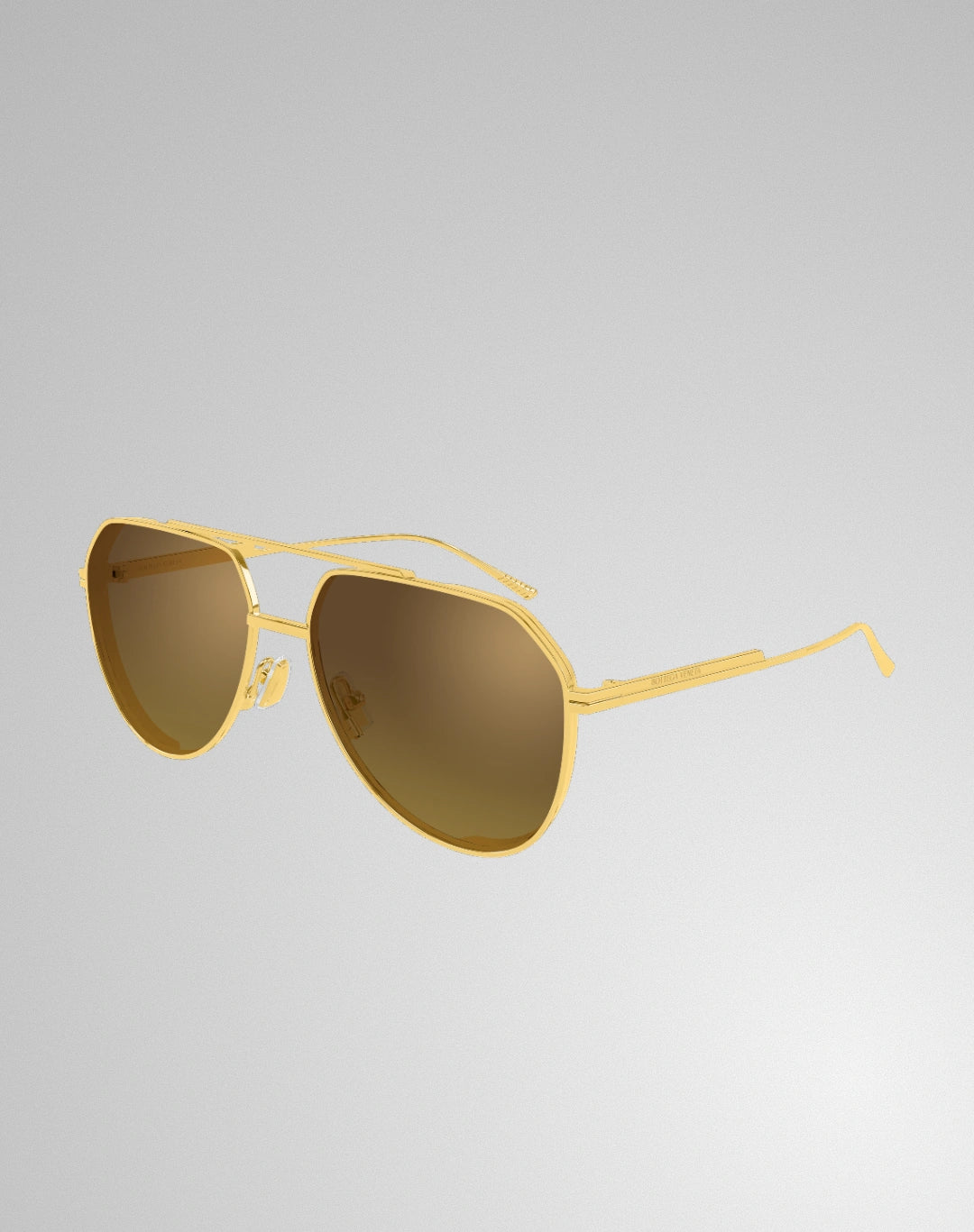 Bottega Veneta BV1465S-004 – Lunettes de soleil pilote or (XL)