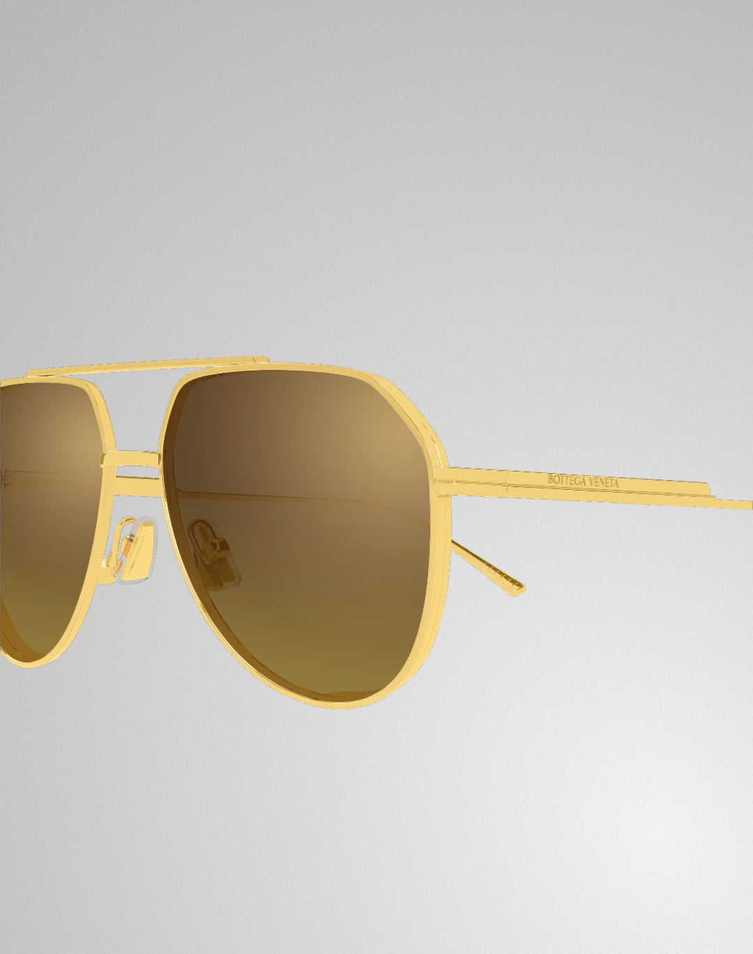 Bottega Veneta BV1465S-004 – Lunettes de soleil pilote or (XL)