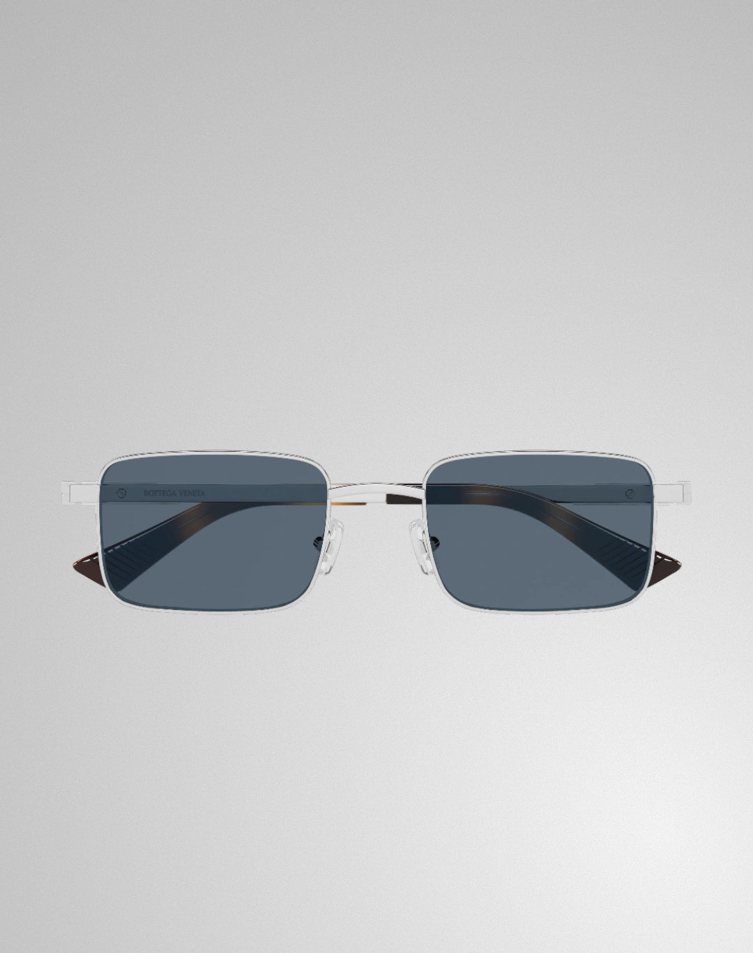 Bottega Veneta BV1469S-002 – Lunettes de soleil rectangulaire argent (L)