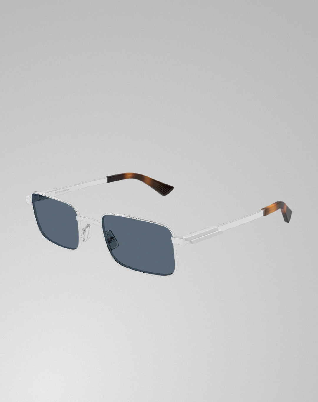 Bottega Veneta BV1469S-002 – Lunettes de soleil rectangulaire argent (L)