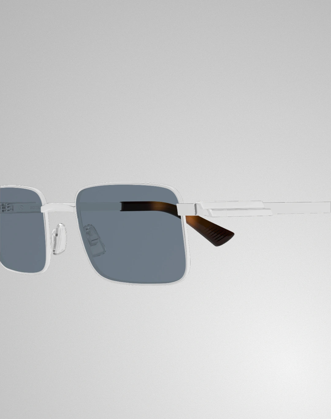 Bottega Veneta BV1469S-002 – Lunettes de soleil rectangulaire argent (L)