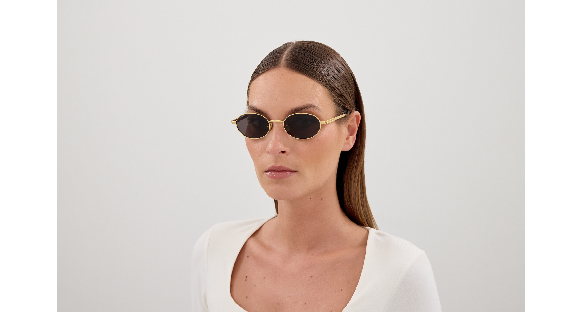 Bottega Veneta BV1470S-001 – Lunettes de soleil ovale or (M)